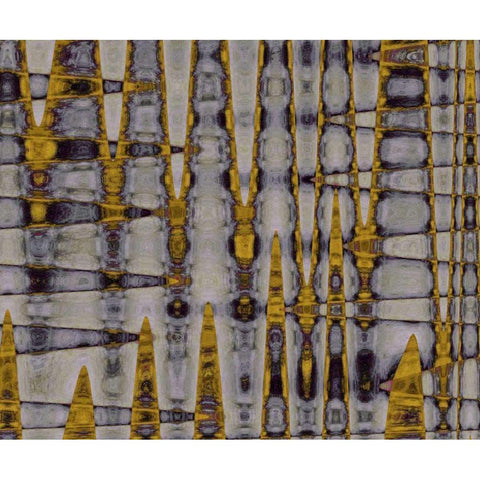 Ochre and Plum II Black Modern Wood Framed Art Print with Double Matting by Mountain, Ricki