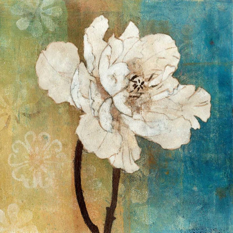 Full Bloom I Black Modern Wood Framed Art Print by Green-Aldridge, W.