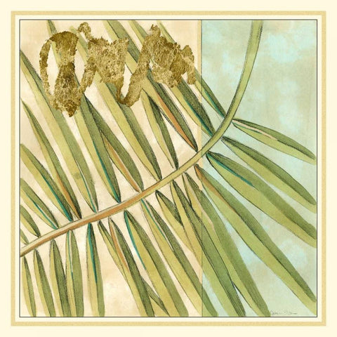 Peacock Palm VI Gold Ornate Wood Framed Art Print with Double Matting by Goldberger, Jennifer