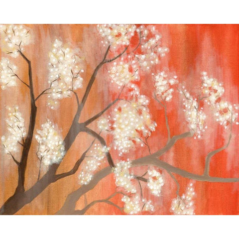 Mandarin Mist I White Modern Wood Framed Art Print by Lam, Vanna