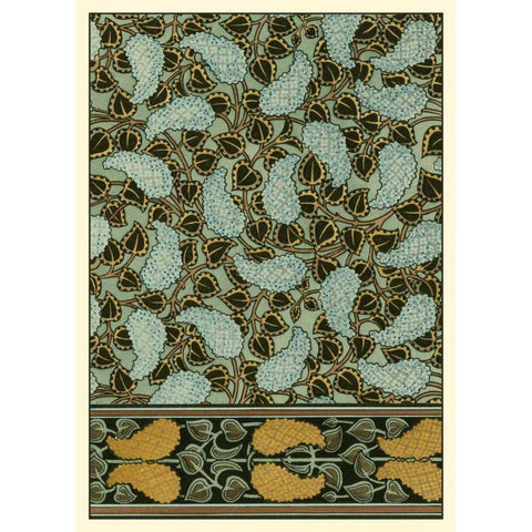 Garden Tapestry I White Modern Wood Framed Art Print by Grasset