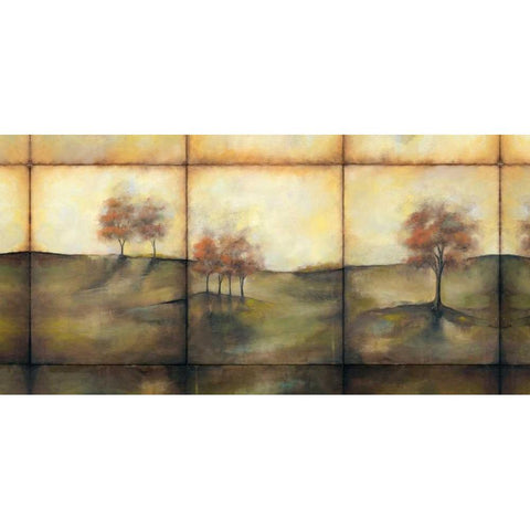 Autumnal Meadow I White Modern Wood Framed Art Print by Goldberger, Jennifer