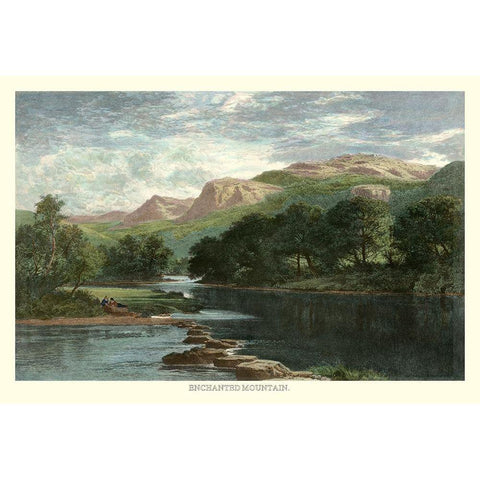 Enchanted Mountain Black Modern Wood Framed Art Print with Double Matting by Leader, Benjamin W.