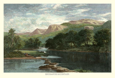 Enchanted Mountain White Modern Wood Framed Art Print with Double Matting by Leader, Benjamin W.