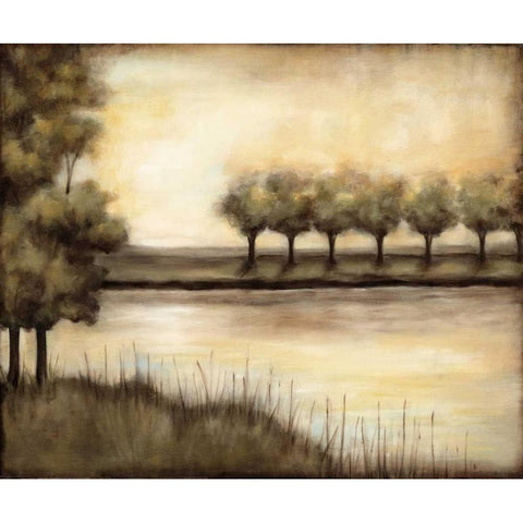 Waterside Revelry I Black Modern Wood Framed Art Print by Goldberger, Jennifer