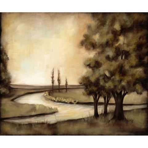 Waterside Revelry II Gold Ornate Wood Framed Art Print with Double Matting by Goldberger, Jennifer