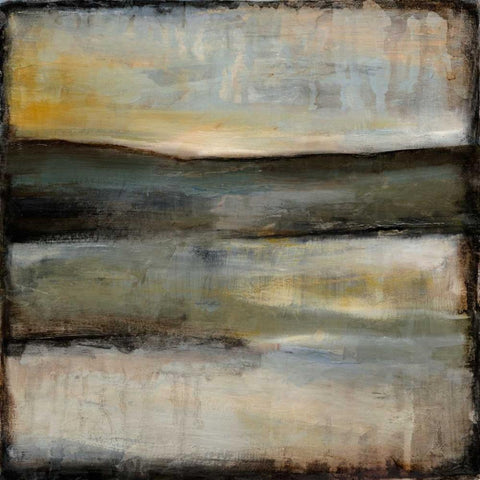 Misty Horizon III Black Modern Wood Framed Art Print by Goldberger, Jennifer