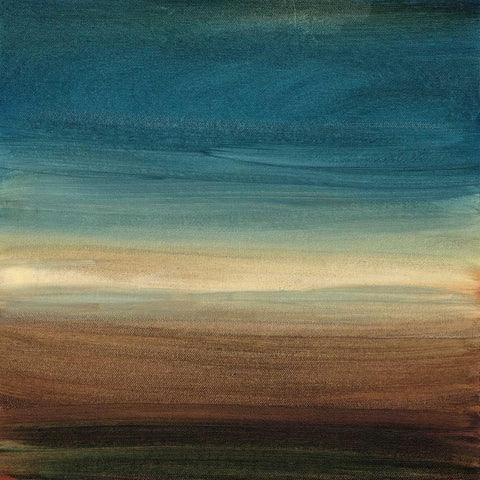 Abstract Horizon IV Black Modern Wood Framed Art Print with Double Matting by Harper, Ethan