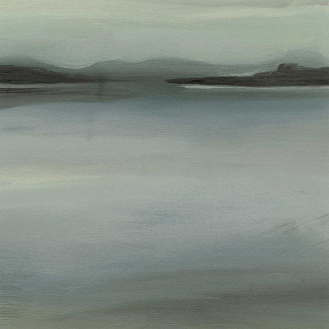 Abstract Horizon V White Modern Wood Framed Art Print by Harper, Ethan