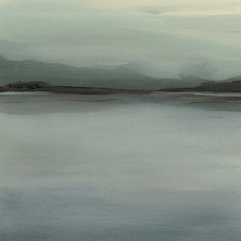 Abstract Horizon VI Black Ornate Wood Framed Art Print with Double Matting by Harper, Ethan