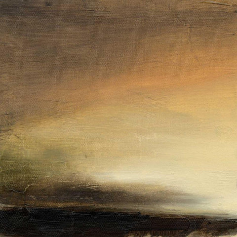 Abstract Horizon VIII Black Modern Wood Framed Art Print with Double Matting by Harper, Ethan