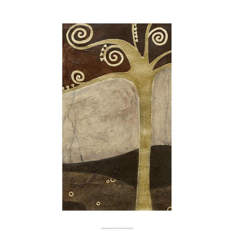 Sylvan Spirals II White Modern Wood Framed Art Print by Vess, June Erica