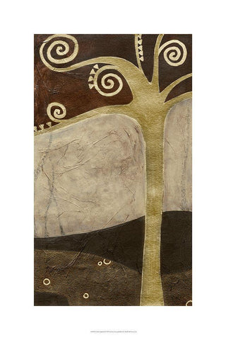 Sylvan Spirals II White Modern Wood Framed Art Print with Double Matting by Vess, June Erica