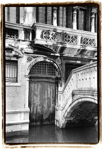 Venetian Doorway White Modern Wood Framed Art Print with Double Matting by DeNardo, Laura
