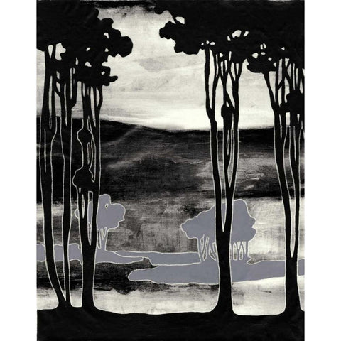 Nouveau Landscape I Black Modern Wood Framed Art Print by Goldberger, Jennifer