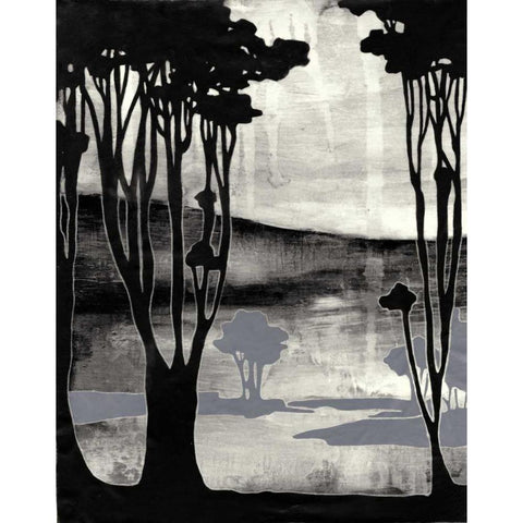 Nouveau Landscape II Black Modern Wood Framed Art Print by Goldberger, Jennifer