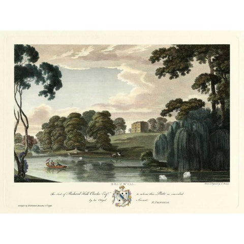 Birdwell Estate Gold Ornate Wood Framed Art Print with Double Matting by Polwhele, Richard