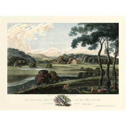 Escote Estate Black Modern Wood Framed Art Print by Polwhele, Richard