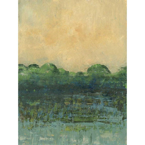 Viridian Marsh I Black Modern Wood Framed Art Print by Holland, Julie