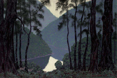 Spring Black Ornate Wood Framed Art Print with Double Matting by Stone, Walter King