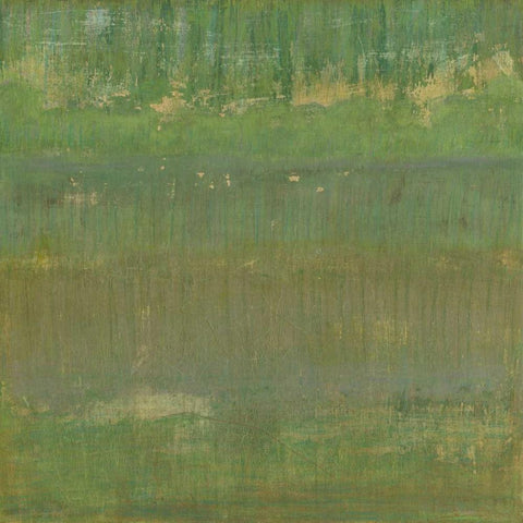 Marsh Light II White Modern Wood Framed Art Print with Double Matting by Holland, Julie