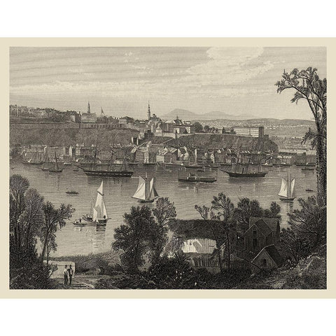 Scenic City Views I Black Modern Wood Framed Art Print with Double Matting by Hinshelwood, R.