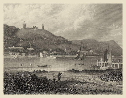 Scenic City Views II Black Ornate Wood Framed Art Print with Double Matting by Wellstood, W.