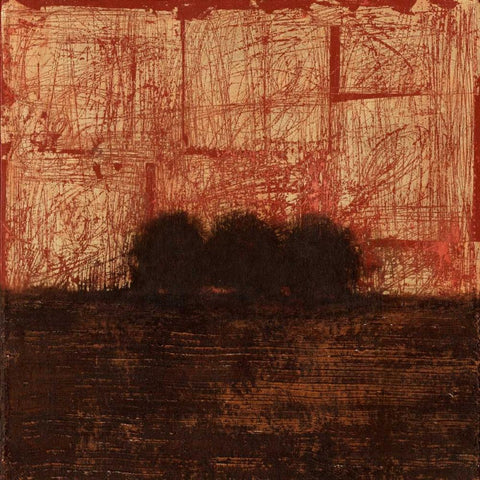 Weathered Landscape I Black Modern Wood Framed Art Print with Double Matting by Wyatt Jr., Norman