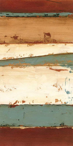 Linear Abstraction I White Modern Wood Framed Art Print with Double Matting by Harper, Ethan