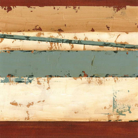 Linear Abstraction III Gold Ornate Wood Framed Art Print with Double Matting by Harper, Ethan