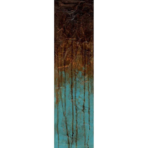 Oxidized Copper II White Modern Wood Framed Art Print by Goldberger, Jennifer