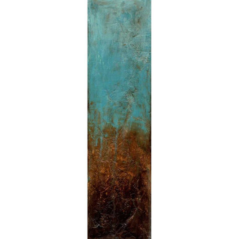 Oxidized Copper III White Modern Wood Framed Art Print by Goldberger, Jennifer