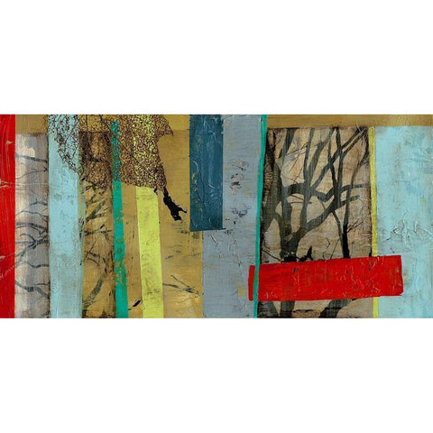 Woven Landscape II Black Modern Wood Framed Art Print by Goldberger, Jennifer