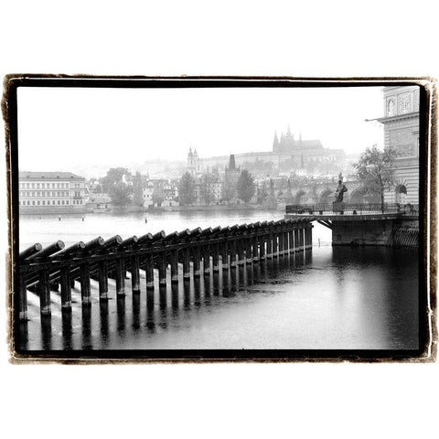 Quiet River Black Modern Wood Framed Art Print with Double Matting by DeNardo, Laura