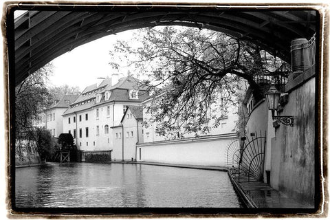 River Hideaway Black Ornate Wood Framed Art Print with Double Matting by DeNardo, Laura