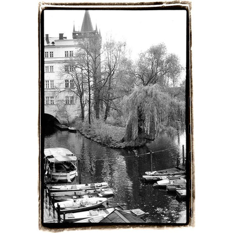 River Respite Gold Ornate Wood Framed Art Print with Double Matting by DeNardo, Laura