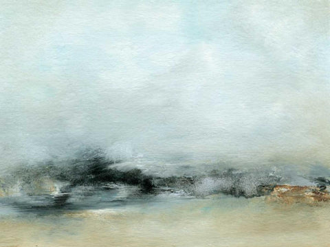 Rise VII Black Ornate Wood Framed Art Print with Double Matting by Gordon, Sharon