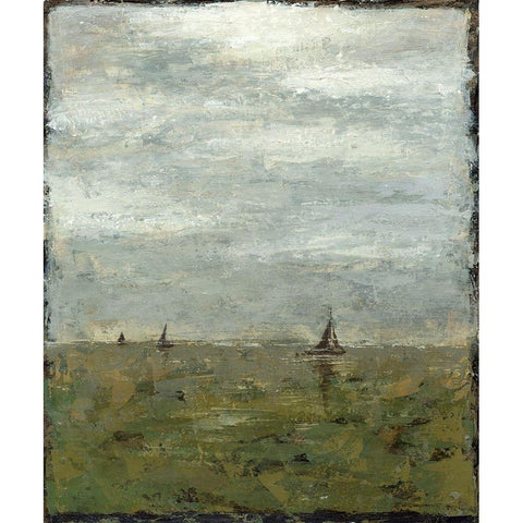 Out to Sea I Black Modern Wood Framed Art Print with Double Matting by Meagher, Megan