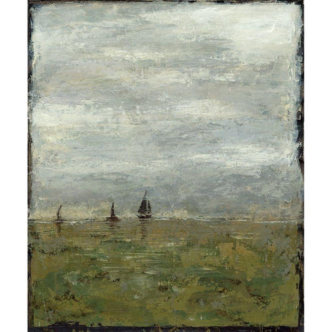 Out to Sea II Black Modern Wood Framed Art Print with Double Matting by Meagher, Megan