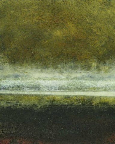 Paths III White Modern Wood Framed Art Print with Double Matting by Gordon, Sharon