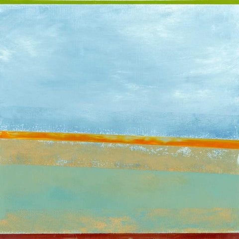 Paths II White Modern Wood Framed Art Print with Double Matting by Gordon, Sharon