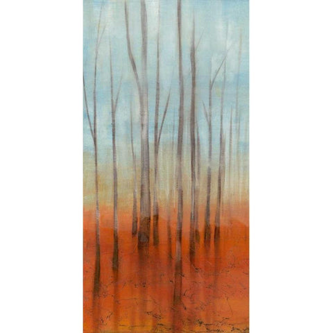 Birch Forest I Gold Ornate Wood Framed Art Print with Double Matting by Goldberger, Jennifer