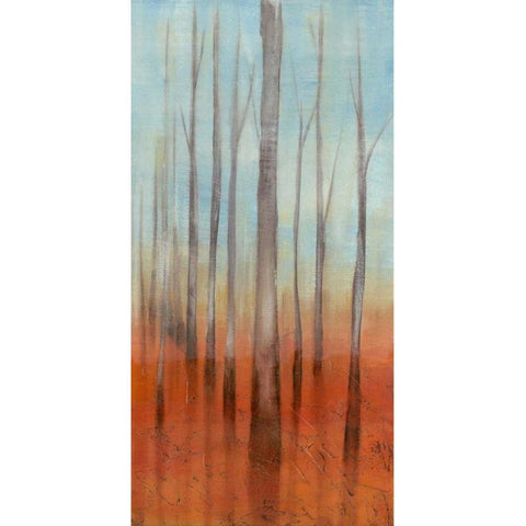 Birch Forest II Black Modern Wood Framed Art Print with Double Matting by Goldberger, Jennifer