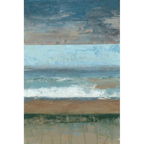 Coastal Abstract I White Modern Wood Framed Art Print by Goldberger, Jennifer