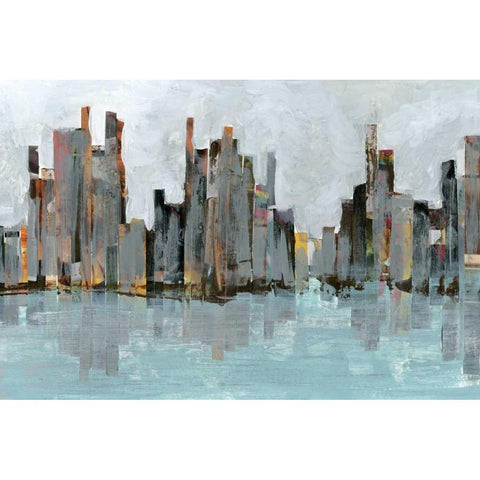 Second City I White Modern Wood Framed Art Print by Fagalde, Jarman