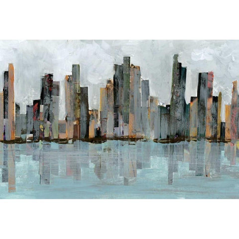 Second City II Black Modern Wood Framed Art Print by Fagalde, Jarman