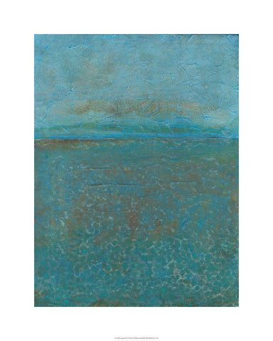 Aegean Sea I White Modern Wood Framed Art Print with Double Matting by Holland, J.