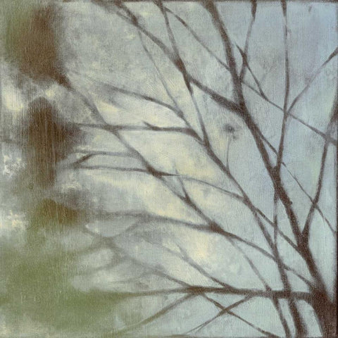 Diffuse Branches I Black Modern Wood Framed Art Print with Double Matting by Goldberger, Jennifer