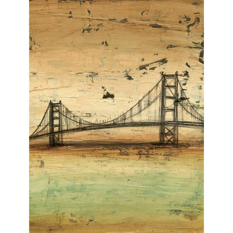 Traverse II Black Modern Wood Framed Art Print with Double Matting by Harper, Ethan