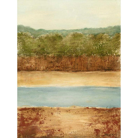 Golden Meadow I White Modern Wood Framed Art Print by Harper, Ethan